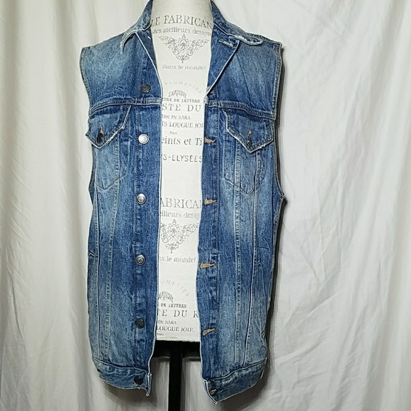 zara denim vest